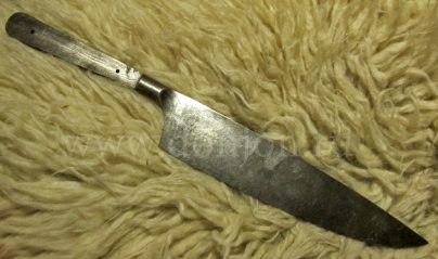 Клинок ножа "Столовый" большой из дамаска (ВД)